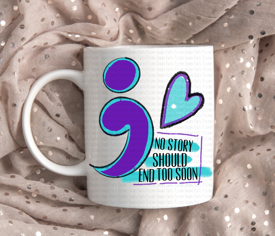 Suicide awareness semicolon Coffee mug