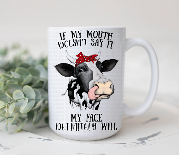 Funny Cow Mug - Resting Bitch Face RBF