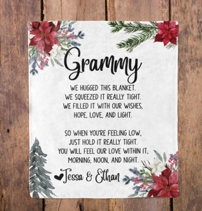 Gift for Grammy  Poem Blanket