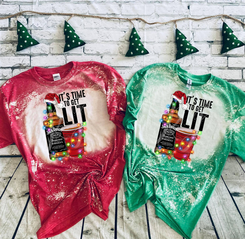 Whiskey it's time to get Lit Christmas Shirt