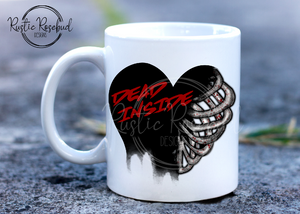 Dead inside anti valentine mug