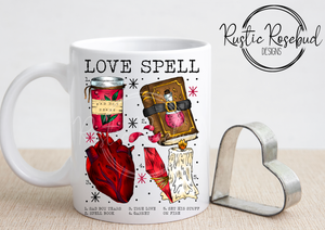 Love Spell funny anti valentine mug