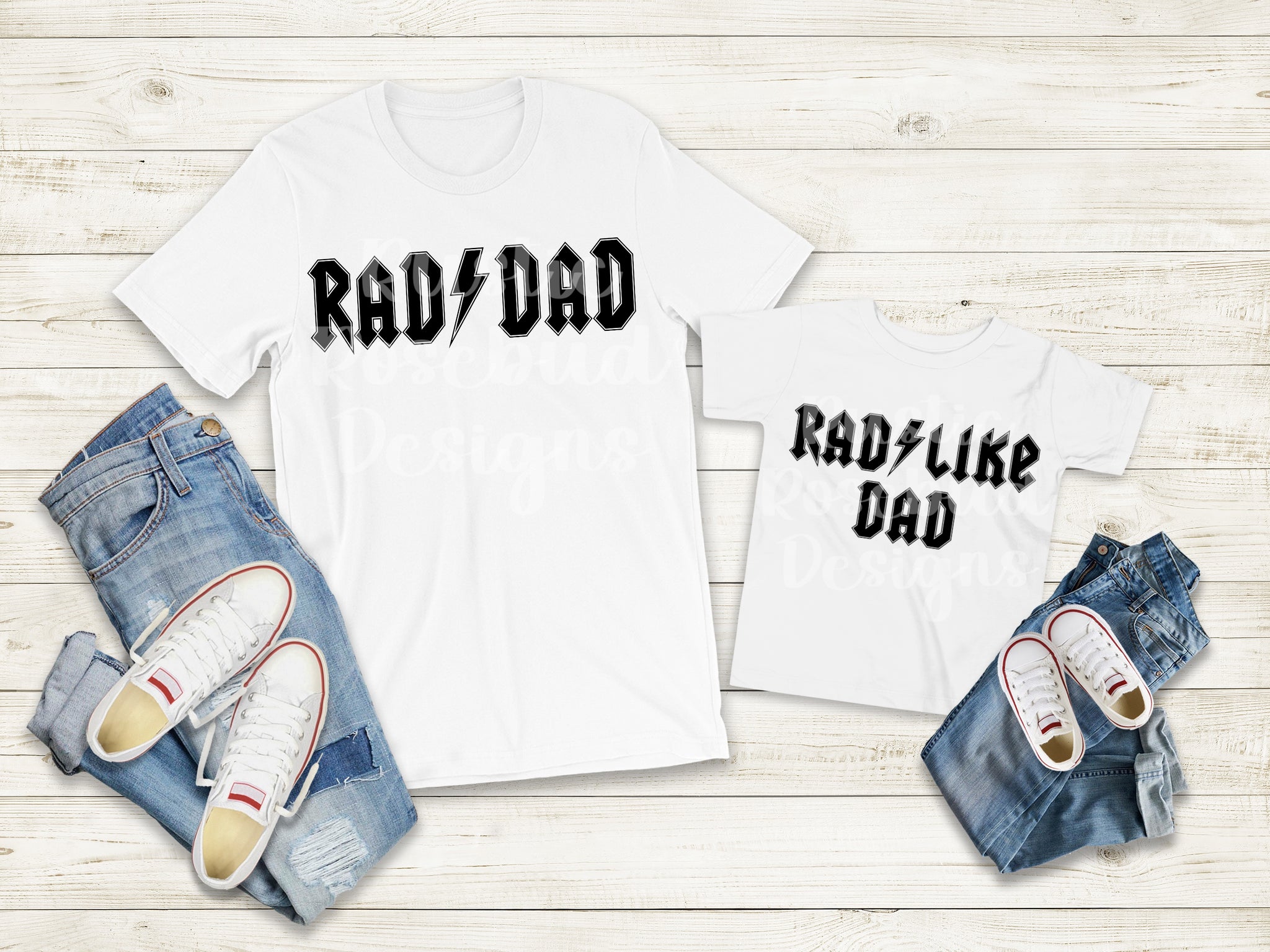 Dad + Mini Rad dad and Rad like Dad trendy shirt